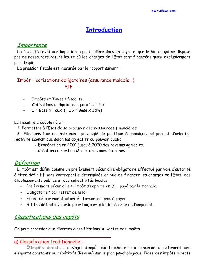 Couverture du document : Cours de fiscalité avec exercices corrigés