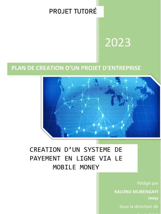 Couverture du document : Plan de création d'entreprise
