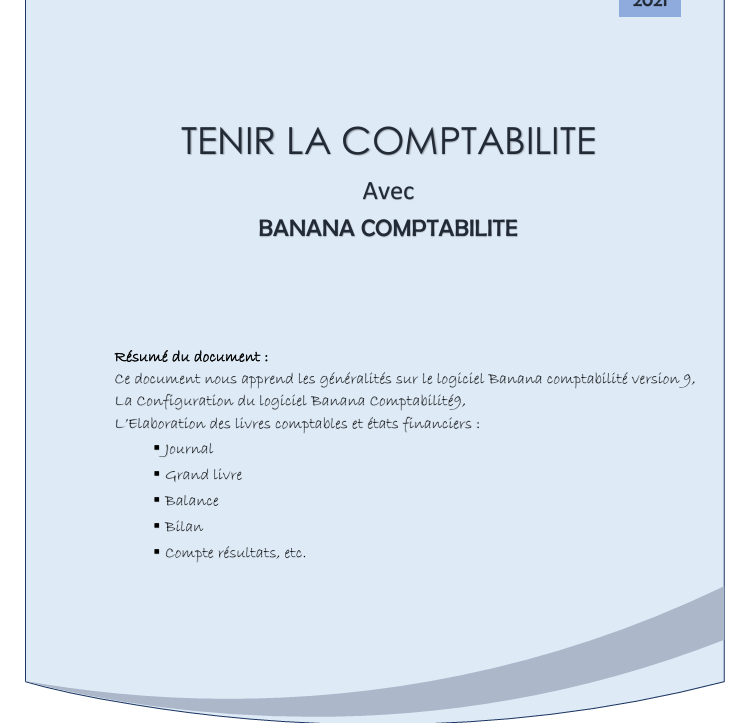 Manuel Banana Comptabilité pour les écoles